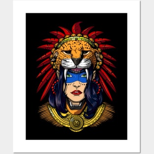 Aztec Jaguar Warrior Posters and Art